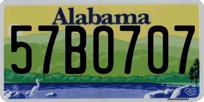AL license plate 57BO707