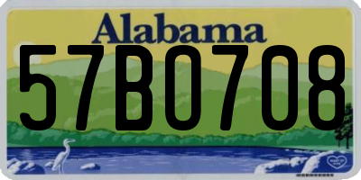 AL license plate 57BO708