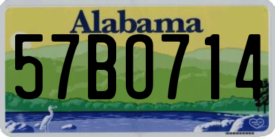 AL license plate 57BO714