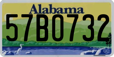 AL license plate 57BO732