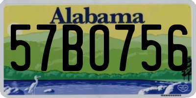 AL license plate 57BO756