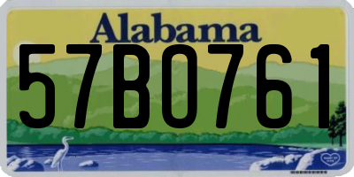 AL license plate 57BO761