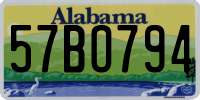 AL license plate 57BO794