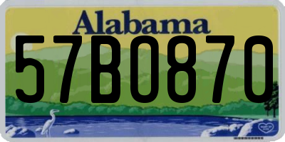 AL license plate 57BO870