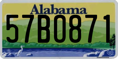 AL license plate 57BO871