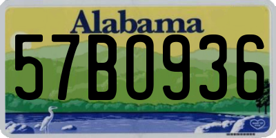 AL license plate 57BO936