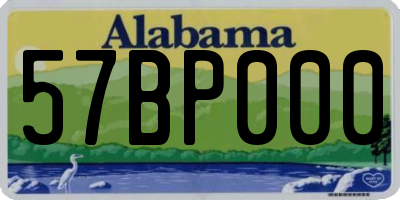 AL license plate 57BP000