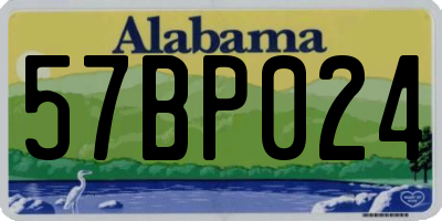 AL license plate 57BP024