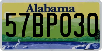 AL license plate 57BP030