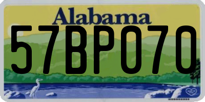 AL license plate 57BP070