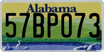 AL license plate 57BP073