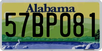 AL license plate 57BP081