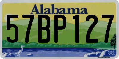 AL license plate 57BP127
