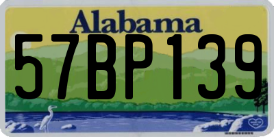 AL license plate 57BP139