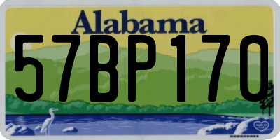 AL license plate 57BP170