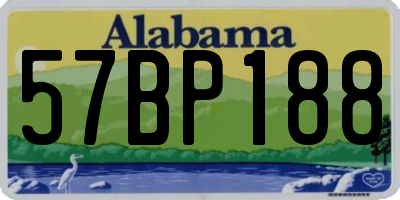 AL license plate 57BP188