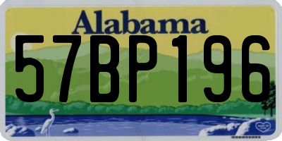 AL license plate 57BP196