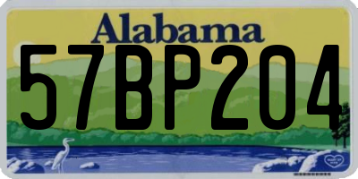 AL license plate 57BP204