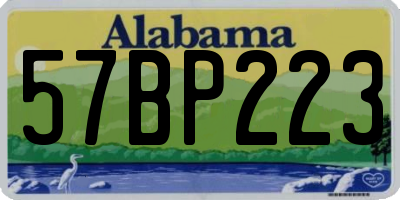 AL license plate 57BP223