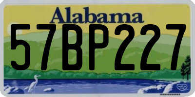 AL license plate 57BP227