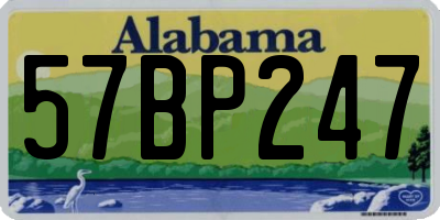 AL license plate 57BP247