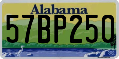 AL license plate 57BP250
