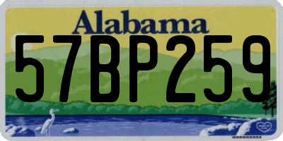 AL license plate 57BP259