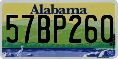 AL license plate 57BP260