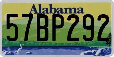 AL license plate 57BP292