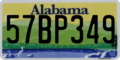 AL license plate 57BP349