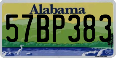 AL license plate 57BP383
