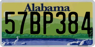 AL license plate 57BP384