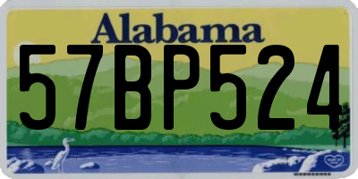 AL license plate 57BP524
