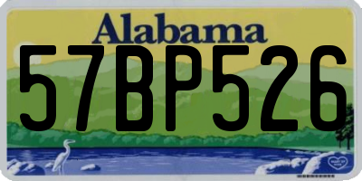 AL license plate 57BP526