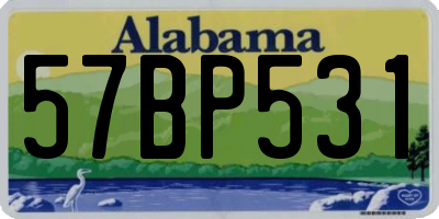 AL license plate 57BP531