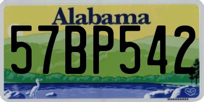 AL license plate 57BP542