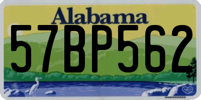 AL license plate 57BP562