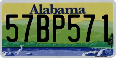 AL license plate 57BP571
