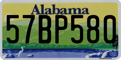 AL license plate 57BP580