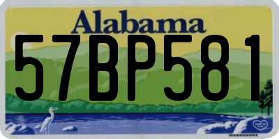AL license plate 57BP581