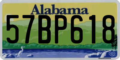 AL license plate 57BP618