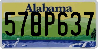 AL license plate 57BP637
