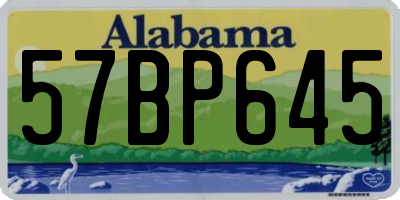 AL license plate 57BP645