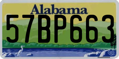 AL license plate 57BP663
