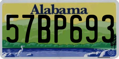 AL license plate 57BP693