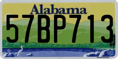 AL license plate 57BP713
