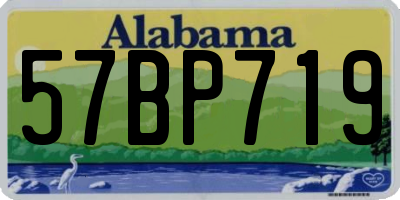 AL license plate 57BP719