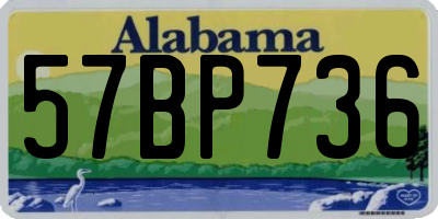 AL license plate 57BP736