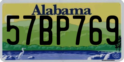 AL license plate 57BP769