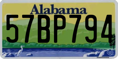 AL license plate 57BP794